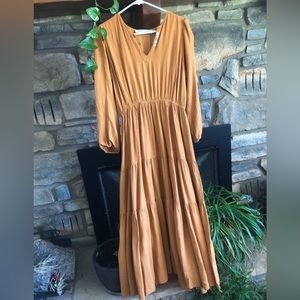 Christy Dawn River Dress Tiered Maxi XS/S